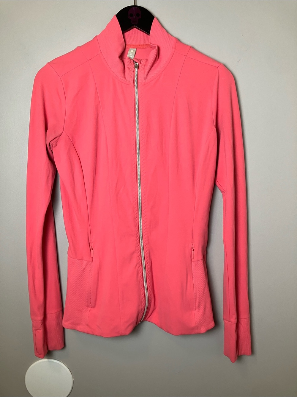 Athleta Shanti Jacket Zip-Up Women's Size Small Coral Pink Athleisure‎ Running